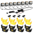 V-MAX Series | 4 Inch 92W 8960LM Spot Beam Side Shooter LED Square Pod Lights with Amber DRL