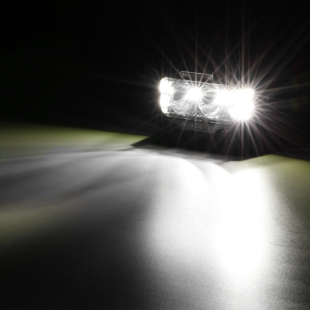 V-MAX Series | 4 Inch 72W 6960LM Combo Beam Side Shooter LED Rectangular Pod Lights with Amber DRL
