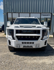 Maverick Grill Guard front bumper on a 2024+ GMC Sierra HD, shown in a custom white colour (ships in black powder coat)