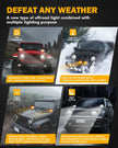3 Inch 96W 9600LM LED Pods 6 Modes LED Driving Light with A-Pillar Mounting Bracket For Ford Bronco 2/4 Door 2021 2022