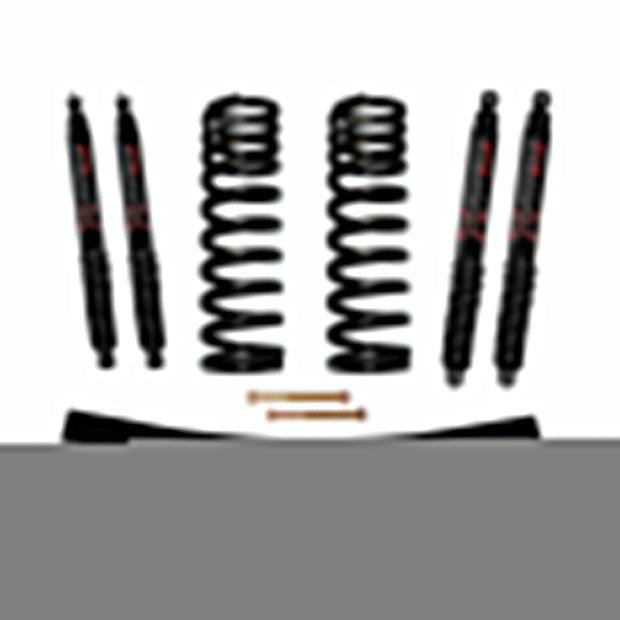 F-100 Suspension Lift Kit 70-72 Ford F-100 w/Shock Black MAX Shocks 1.5-2 Inch Lift Incl. Front Coil Springs Rear Add-A-Leafs Skyjacker