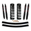 Bronco Suspension Lift Kit 78-79 Ford Bronco w/Shock Black MAX Shocks 4 Inch Lift Incl. Front Coil Springs Rear Add-A-Leafs Skyjacker