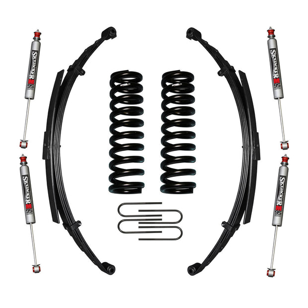 F-100/F-150 Suspension Lift Kit 73-75 F-100 77-79 F-150 w/Shock M95 Performance Shocks 4 Inch Lift Incl. Front/Rear Springs Rear U Bolt Kit Skyjacker