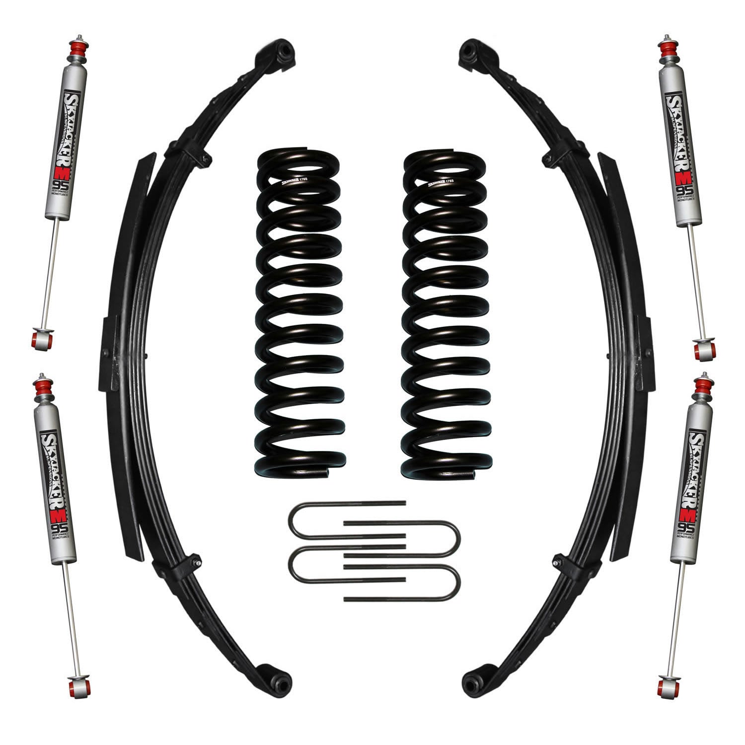 Bronco Suspension Lift Kit 78-79 Bronco w/Shock M95 Performance Shocks 6 Inch Lift Incl. Front/Rear Springs Rear U Bolt Kit Skyjacker