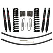 Suspension Lift Kit w/Shock Black MAX Shocks 9 Inch Lift Incl. Front Coil Springs Rear Add-A-Leafs Rear U Bolt Kit Rear Block Skyjacker