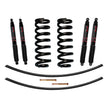 Suspension Lift Kit w/Shock Black MAX Shocks 1.5-2 Inch Lift Incl. Front Coil Springs Rear Add-A-Leafs Skyjacker