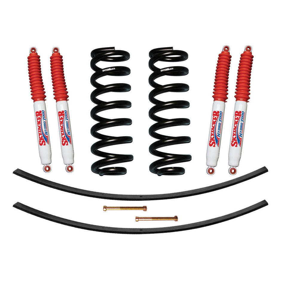 Suspension Lift Kit w/Shock 1.5-2 Inch Lift Incl. Front Coil Springs Rear Add-A-Leafs Skyjacker