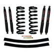 Suspension Lift Kit w/Shock Black MAX Shocks 1.5-2 Inch Lift Incl. Front Coil Springs Rear Add-A-Leafs Skyjacker