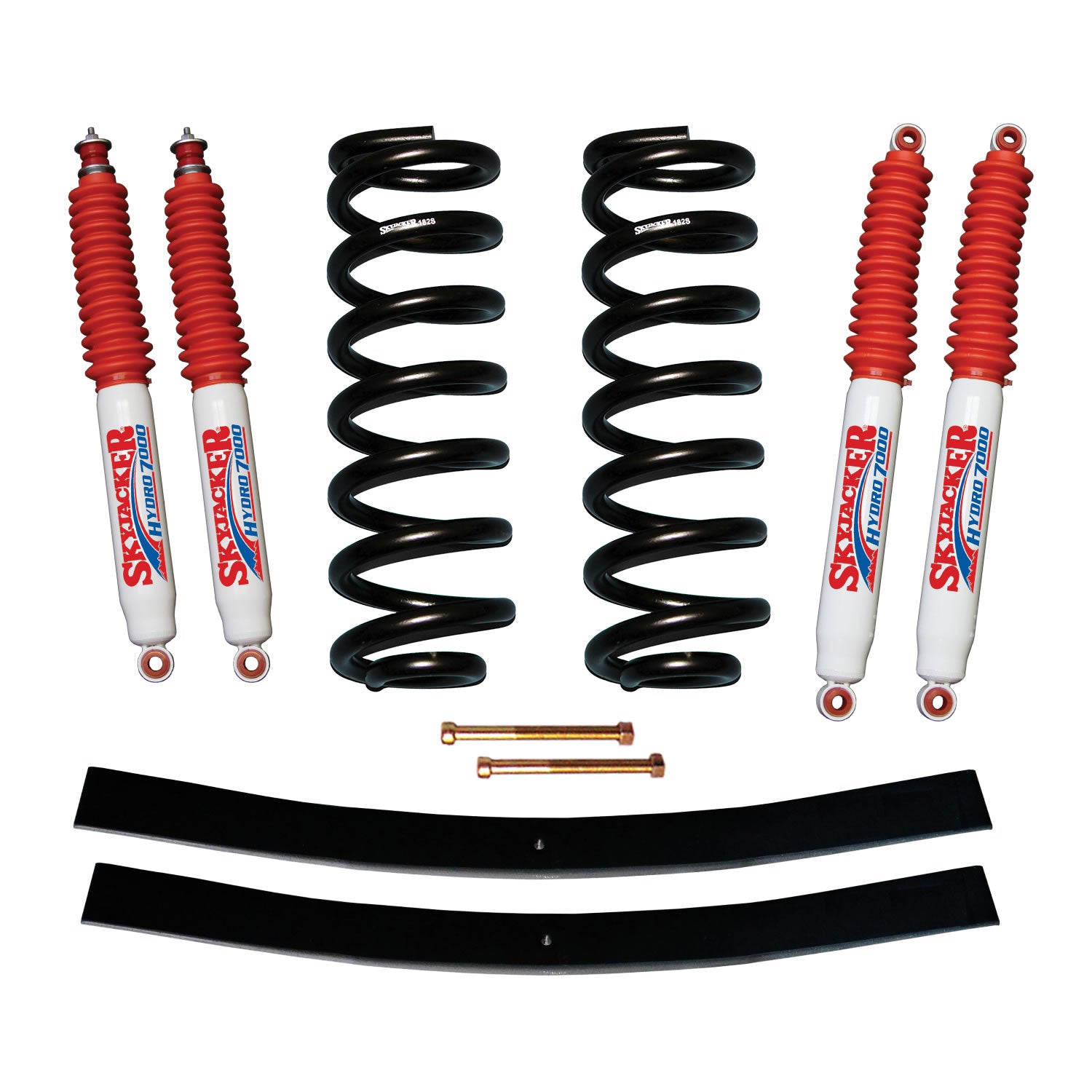 Suspension Lift Kit w/Shock 1.5-2 Inch Lift Incl. Front Coil Springs Rear Add-A-Leafs Skyjacker