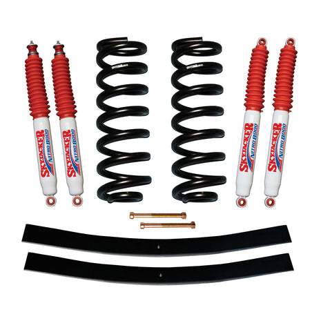 Suspension Lift Kit w/Shock Nitro Shocks 1.5-2 Inch Lift Incl. Front Coil Springs Rear Add-A-Leafs Skyjacker