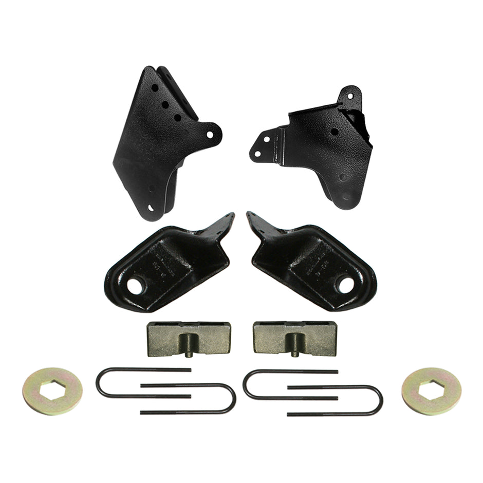 Component Box For PN 184F2K 4 Inch Lift Incl. Hinge Brackets Rear U Bolt Kit Rear Block Skyjacker