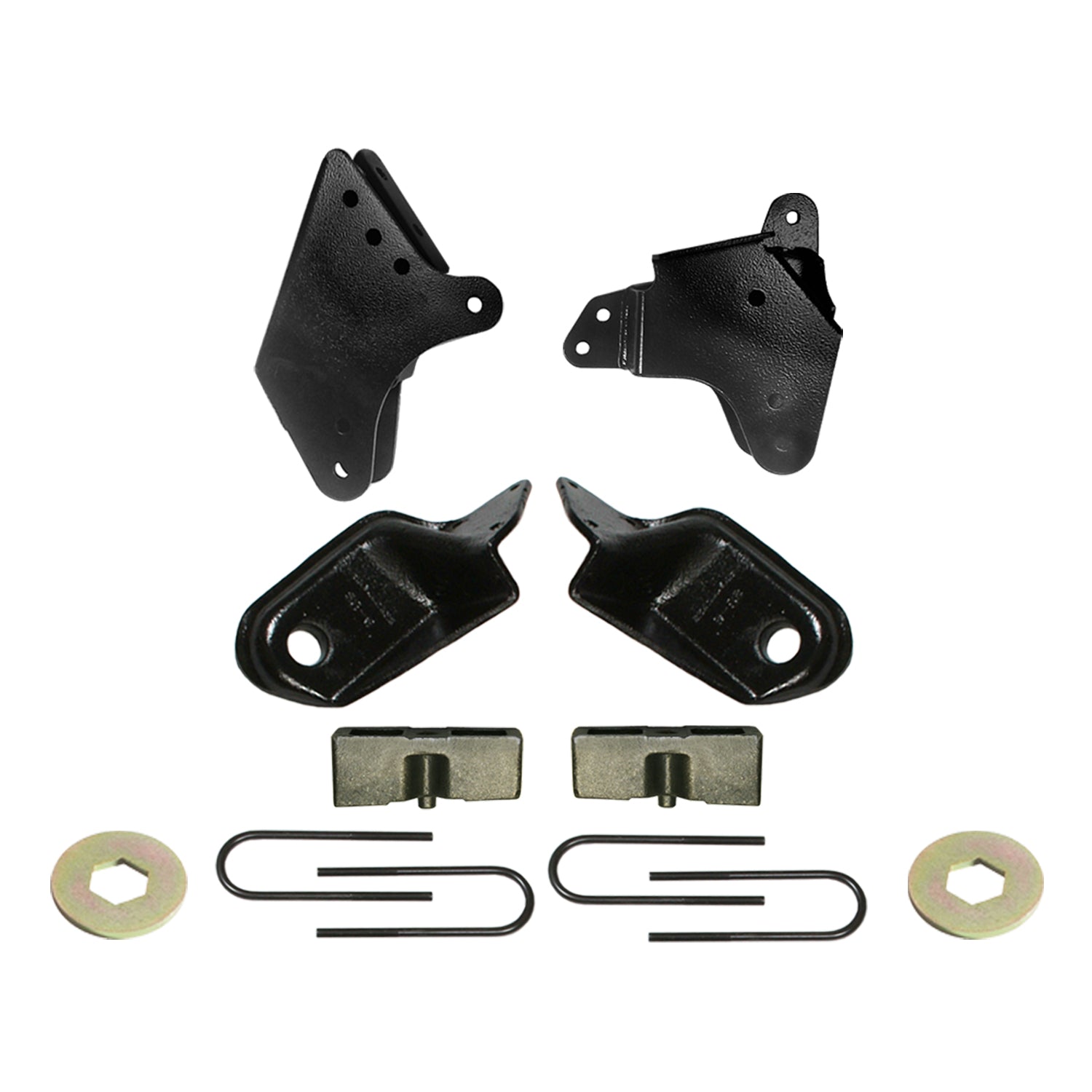 Component Box For PN 184F2K 4 Inch Lift Incl. Hinge Brackets Rear U Bolt Kit Rear Block Skyjacker