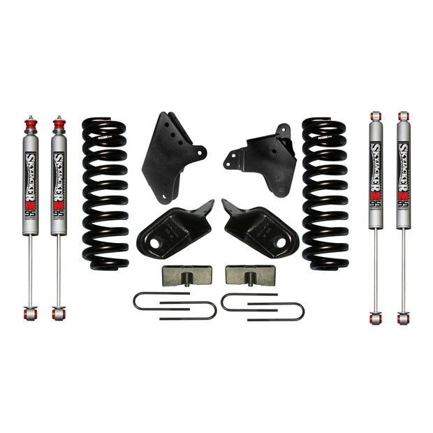 F-150 Suspension Lift Kit 80-96 Ford F-150 w/Shock M95 Performance Shocks 4 Inch Lift Incl. Front Coil Springs Brackets Rear U Bolt Kit Rear Blocks Skyjacker