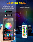 1.9FT ew LED RGB Whip Lights with Turn Signal & Brake Light, Bluetooth APP/ Remote Control