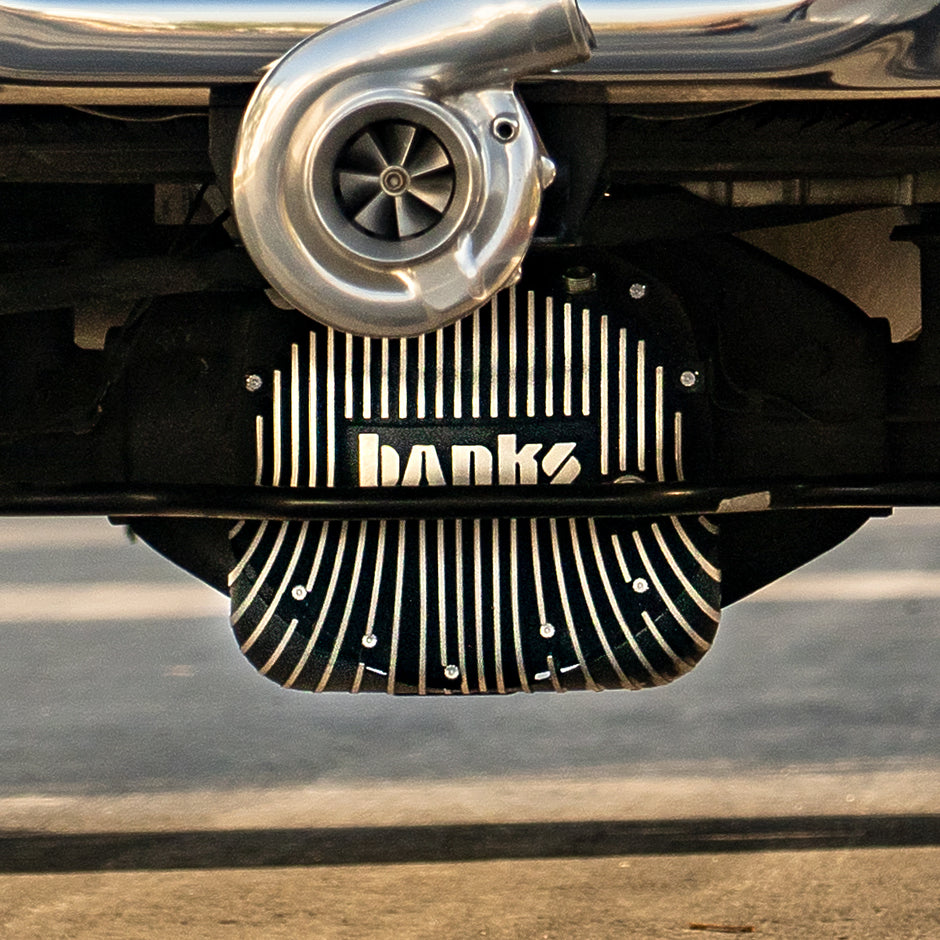 Ram-Air Differential Cover Kit Satin Black/Machined w/Hardware 01-19 Chevy/GMC 03-24 Ram with AAM 11.5 Inch or 11.8 Inch 14 Bolt Rear Axle Banks Power