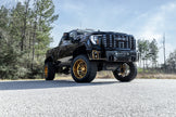 Maverick front bumper on a lifted black 2024+ GMC Sierra HD
