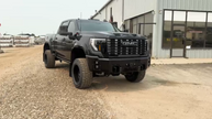 Maverick front base bumper with winch on a 2024+ GMC Sierra HD in black powder coat