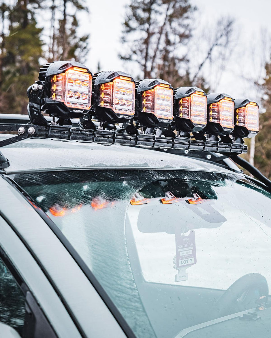 V-MAX Series Combo Beam Side Shooter LED Pod Lights with Amber DRL