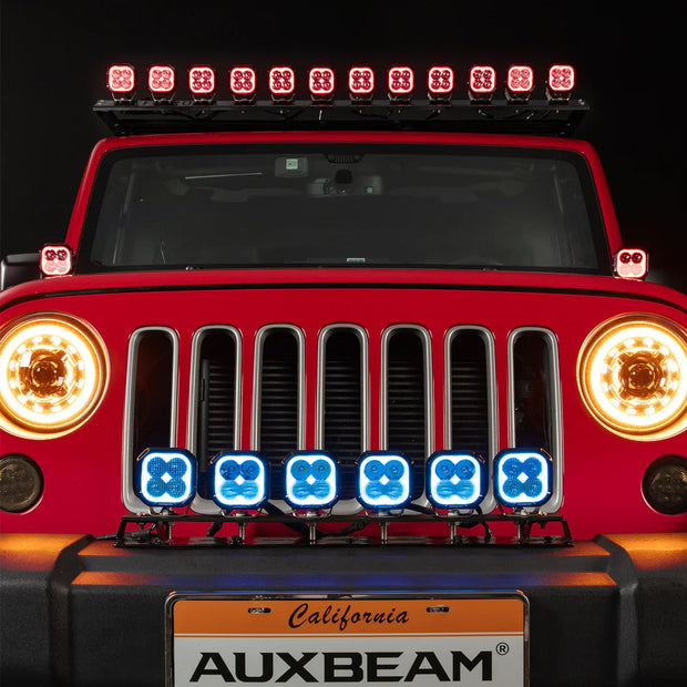 Color Play Series 3 Inch 116W RGB LED Pod Lights Off Road Lights With 8 Backlight Options