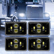 (4pcs/set) 4X6 Inch 55W Rectangular Hi-Lo Beam LED Headlight (H4 Plug)