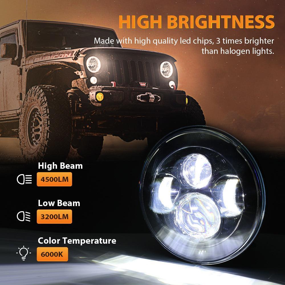 7 inch LED halo headlights