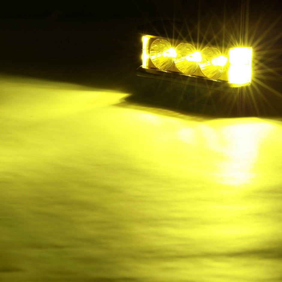 R5 Series | 5 Inch 68W Amber Square Side Shooter Spot Beam LED Pod Lights LED Light Bar
