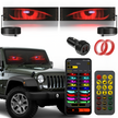 Two-Pack LED Flexible Programmable Car Screen Light USB APP Control Devil's Eye Atmosphere 14.72x3.62in for Windshield Decoration