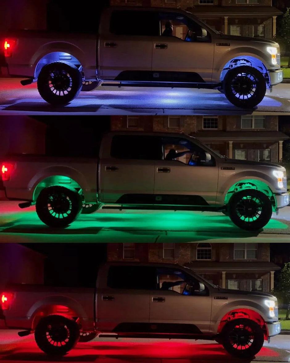 NEW Vibrant Series | Upgraded RGB LED Rock Lights Kit Multicolor Neon Underglow Lights with Bluetooth APP & Remote Control 8PCS/SET