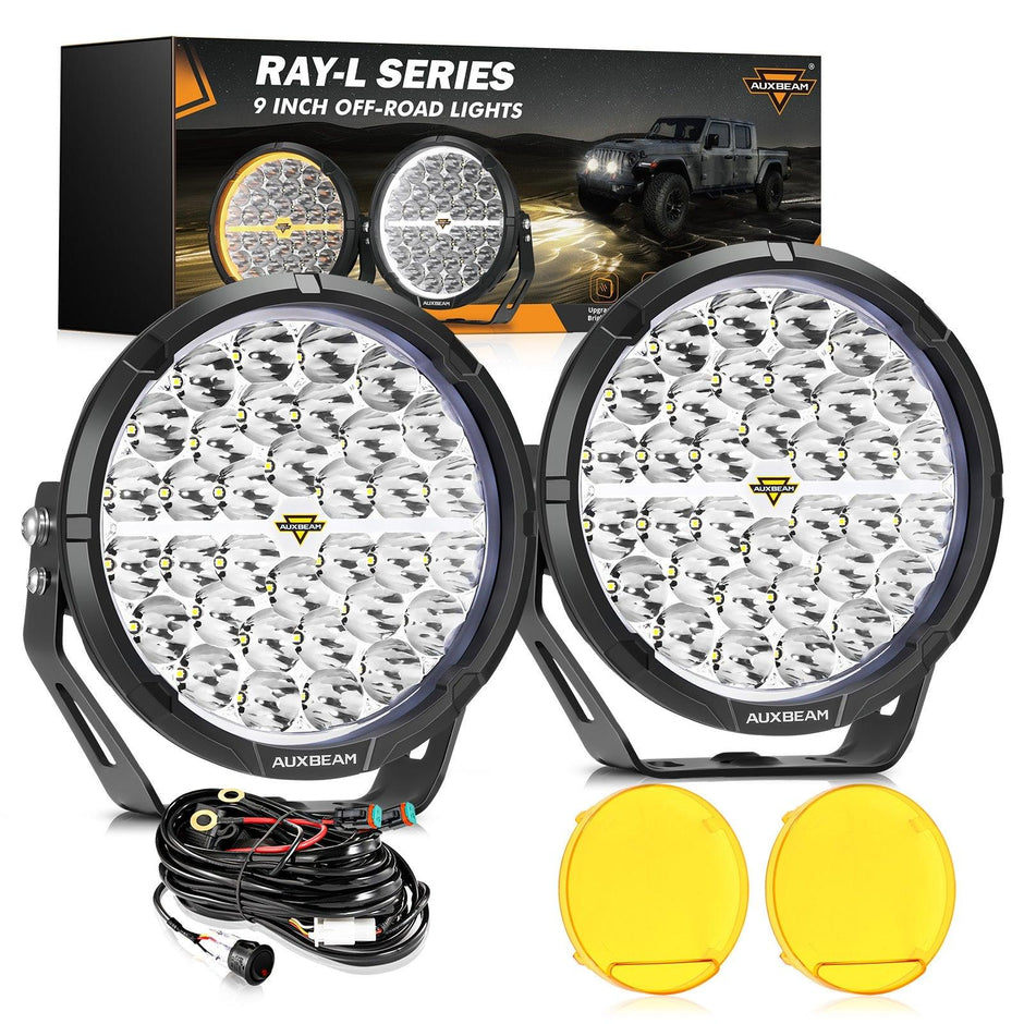 RAY-L Series | 9 Inch 318W 34180LM Dual DRL Offroad LED Driving Lights