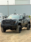 Maverick front base bumper on a 2024+ GMC Sierra HD in black powder coat