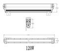 SUPER SLIM LED LIGHT BAR 120W 25INCH TO SUIT EXTREME SERIES LOWER CUTOUT 1R25