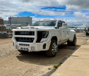 Maverick Grill Guard front bumper on a 2024+ GMC Sierra HD, shown in a custom white colour (ships in black powder coat)