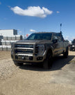 Maverick Grill Guard front bumper on a 2023+ Ford F-350, shown in a custom grey colour (ships in black powder coat)