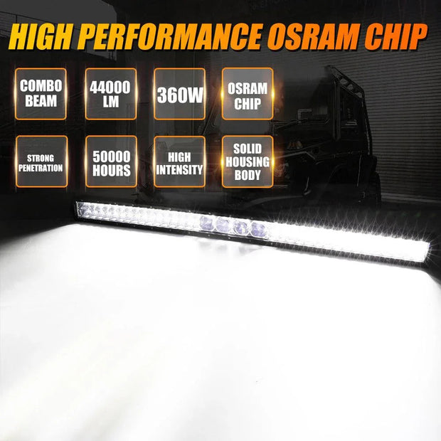42 Inch 5D-PRO Series LED Light Bar & Car Roof Windshield LED Light Bar Mounting Bracket for 2014-2019 Can-Am Commander 1000 800 Models