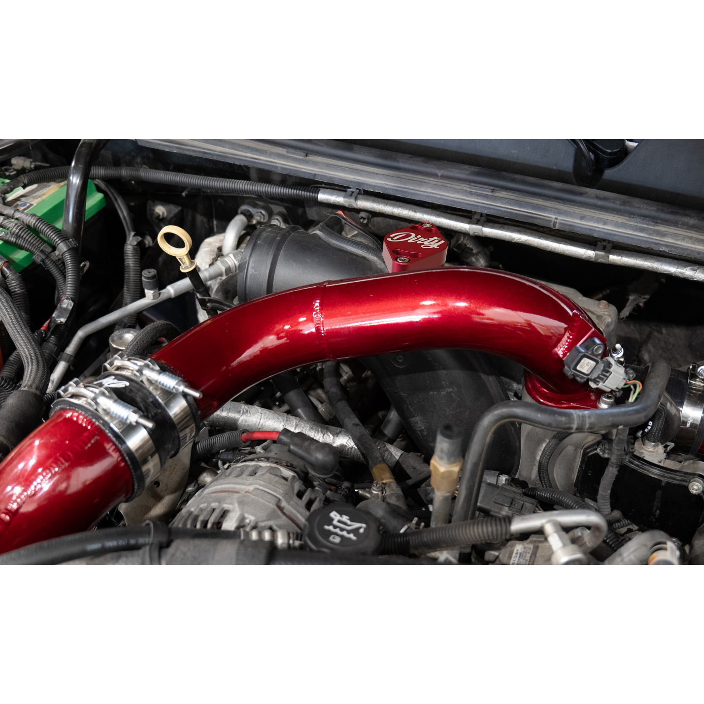 2011-2016 Duramax Dirty Cold Side Crossover Pipe w/ Throttle Valve (LML-INT-A029)