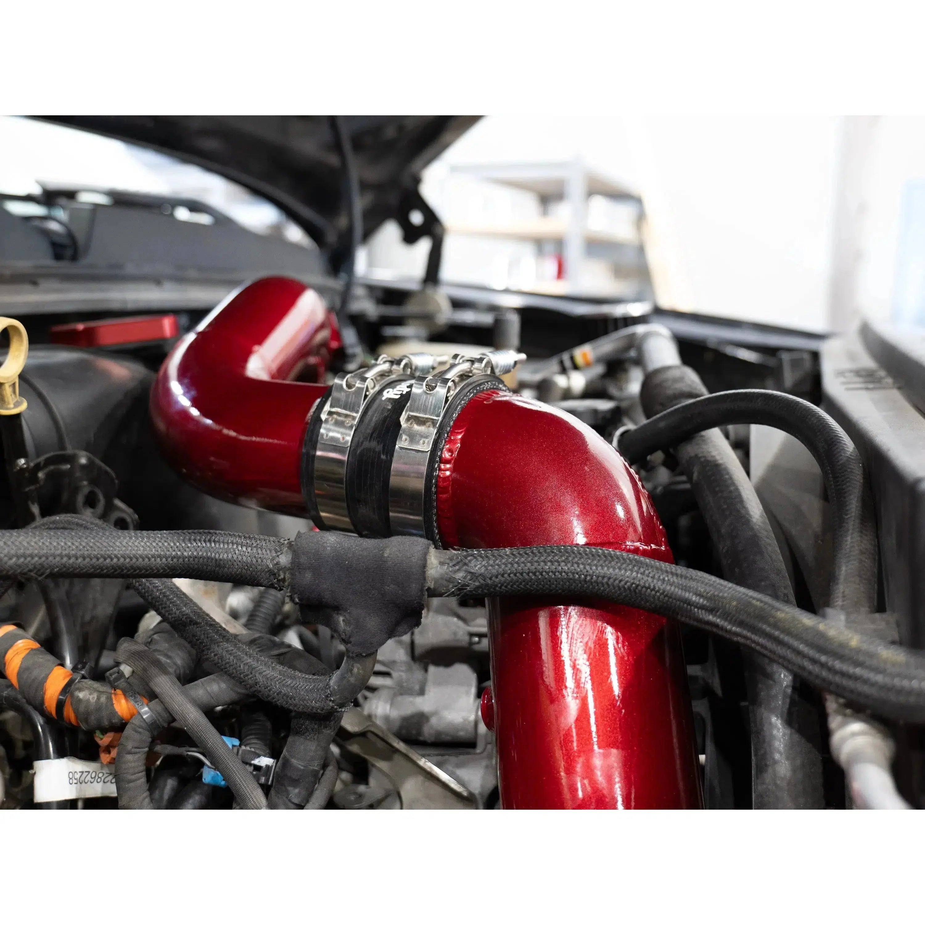 2011-2016 Duramax Dirty Cold Side Crossover Pipe w/ Throttle Valve (LML-INT-A029)