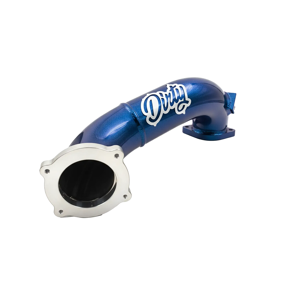 2011-2016 Duramax Dirty Cold Side Crossover Pipe w/ Throttle Valve (LML-INT-A029)