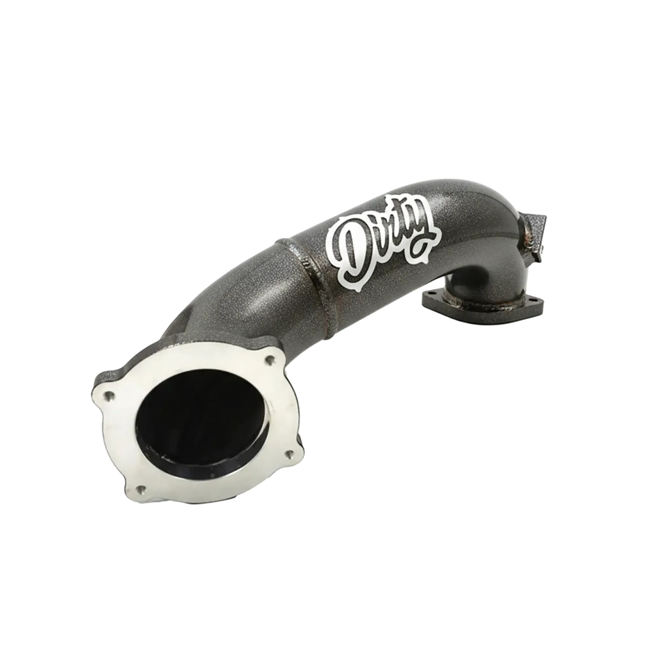 2011-2016 Duramax Dirty Cold Side Crossover Pipe w/ Throttle Valve (LML-INT-A029)