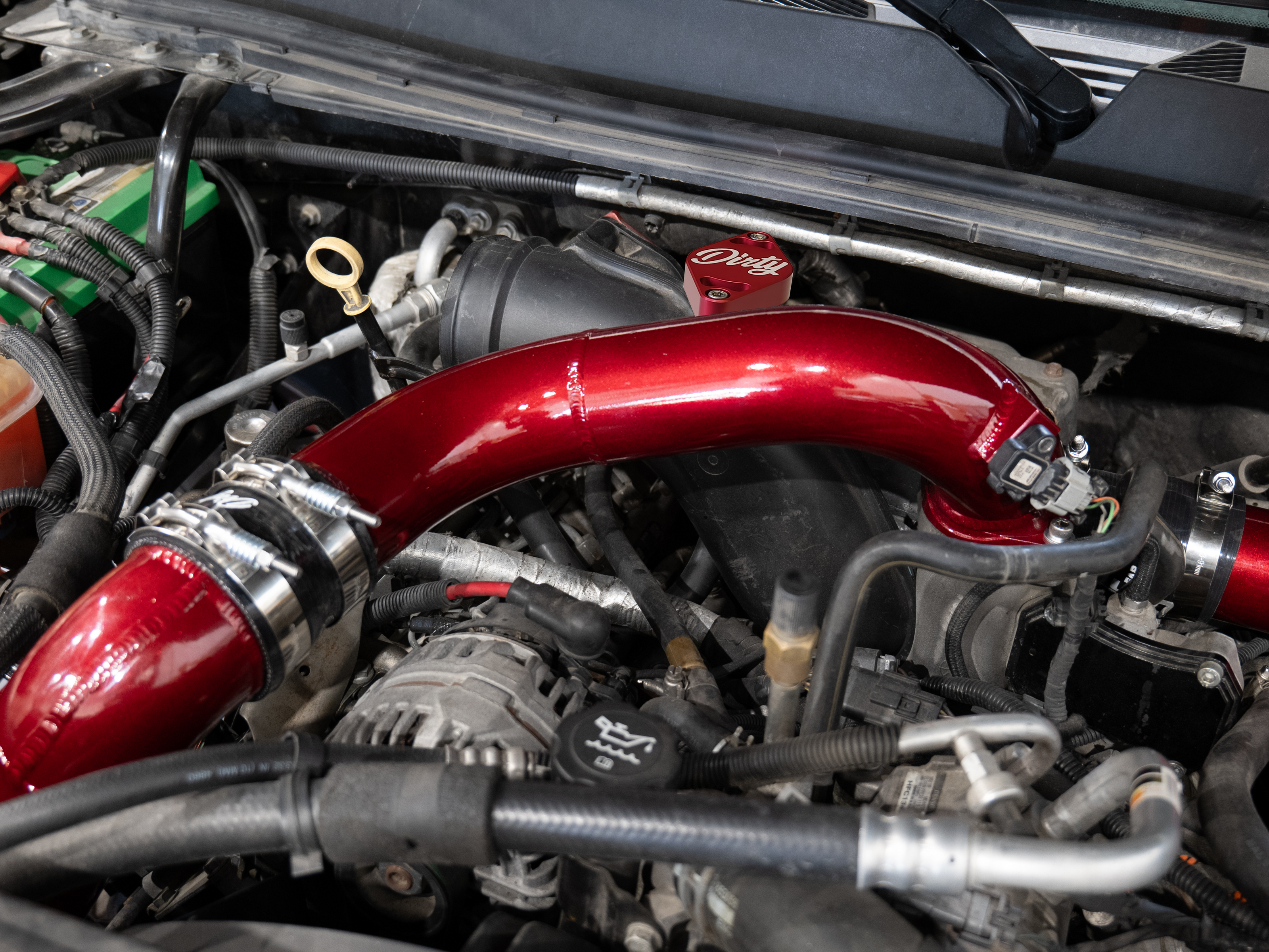 2011-2016 Duramax Dirty Cold Side Crossover Pipe w/o Throttle Valve (LML-INT-A027)