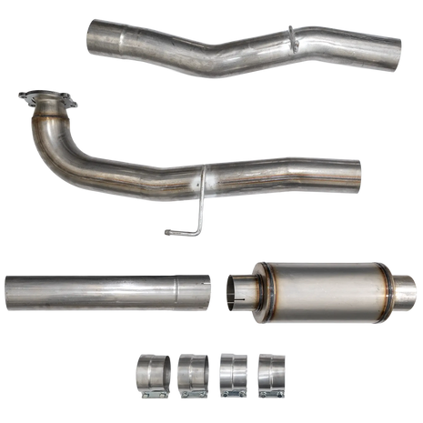 2017-2023 Duramax 4" SS CAT & DPF Race Pipe w/ Muffler (DDC-3GM17M)