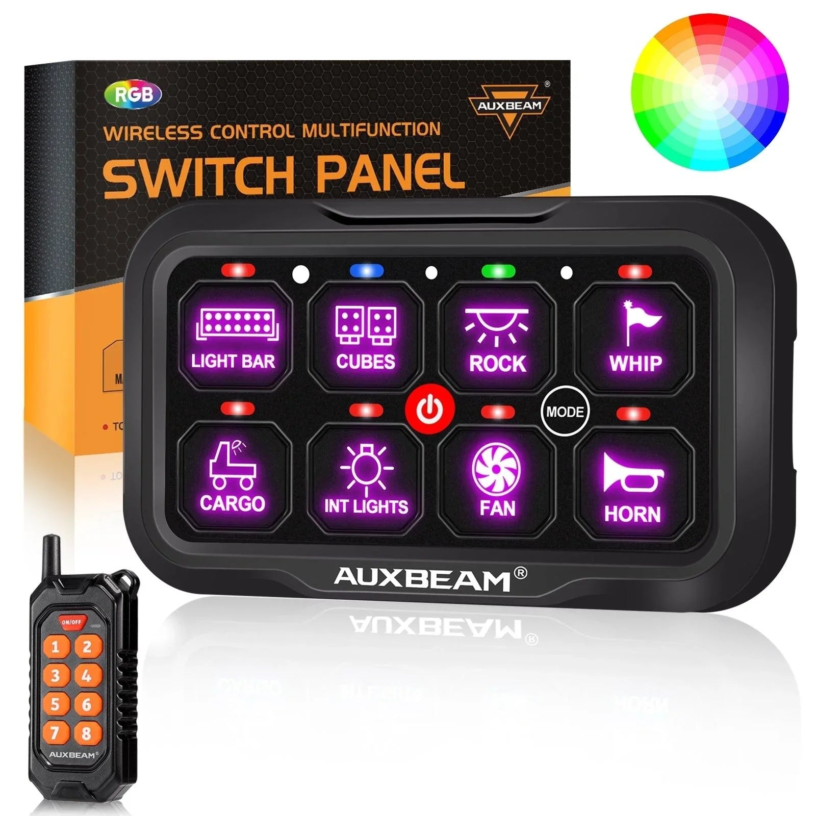 RC-800/RA84 RGB Switch Panel with Remote Controller,Toggle/ Momentary ...