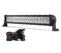 22 Inch-52 Inch 5D Series Straight/Curved Combo Beam Double Row LED Light Bar for 2015 Chevy Silverado 1500 2500 3500