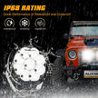 (2pcs/set) 7 Inch 90W Round Spot Beam Offroad LED Driving Lights w/ SAE Compliant+Amber/Black Covers(Optional)