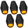 Ford 88-98 Superduty & 84-96 F-150 (5-Piece Set) Smoked Lens with Amber LED's - Image 2
