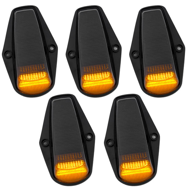 Ford 88-98 Superduty & 84-96 F-150 (5-Piece Set) Smoked Lens with Amber LED's - Image 2