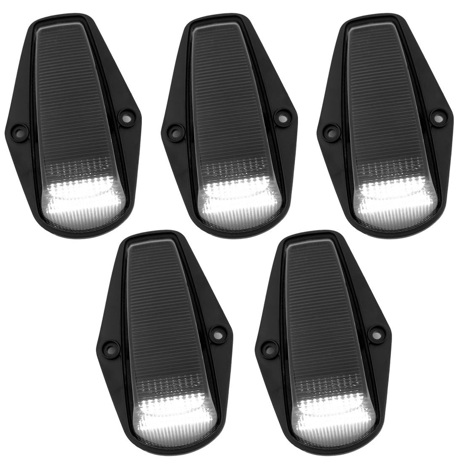 Ford 88-98 Superduty & 84-96 F-150 (5-Piece Set) Smoked Lens with White LED's - Image 2
