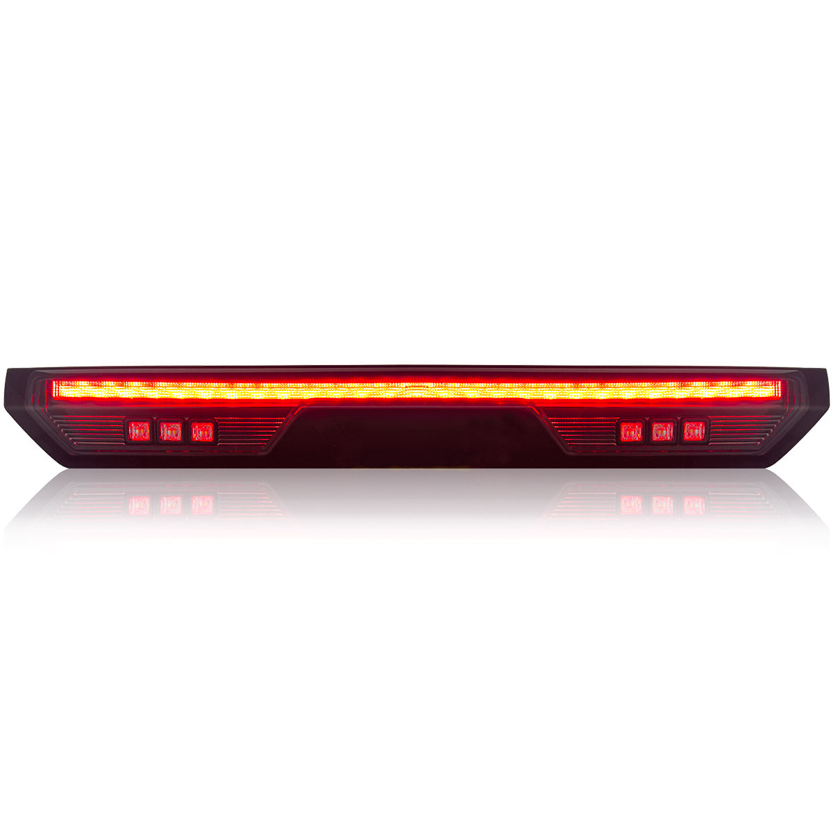 GMC & Chevy 19-24 Sierra & Silverado 1500 (4rd GEN) & 20-24 2500/3500 - ULTRA HIGH POWER Red LED 3rd Brake Light Kit w/ ULTRA HIGH POWER CREE XML White LED Cargo Lights- Smoked Lens - Image 3