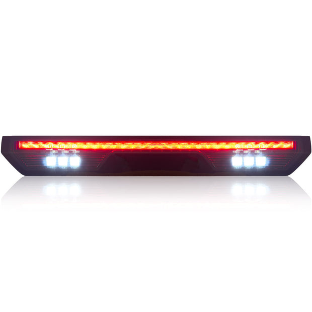 GMC & Chevy 19-24 Sierra & Silverado 1500 (4rd GEN) & 20-24 2500/3500 - ULTRA HIGH POWER Red LED 3rd Brake Light Kit w/ ULTRA HIGH POWER CREE XML White LED Cargo Lights- Smoked Lens - Image 2