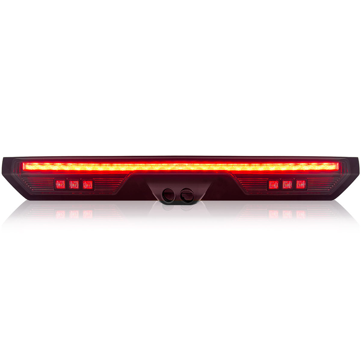 GMC & Chevy 19-24 Sierra & Silverado 1500 (4rd GEN) & 20-24 2500/3500 - ULTRA HIGH POWER Red LED 3rd Brake Light Kit w/ ULTRA HIGH POWER CREE XML White LED Cargo Lights (Replaces LED 3rd Brake Light with Cargo Bed Camera - ATTN: ONLY FITS Models which include 2 Cargo Bed Cameras in OEM 3rd Brake Light) - Smoked Lens - Image 3