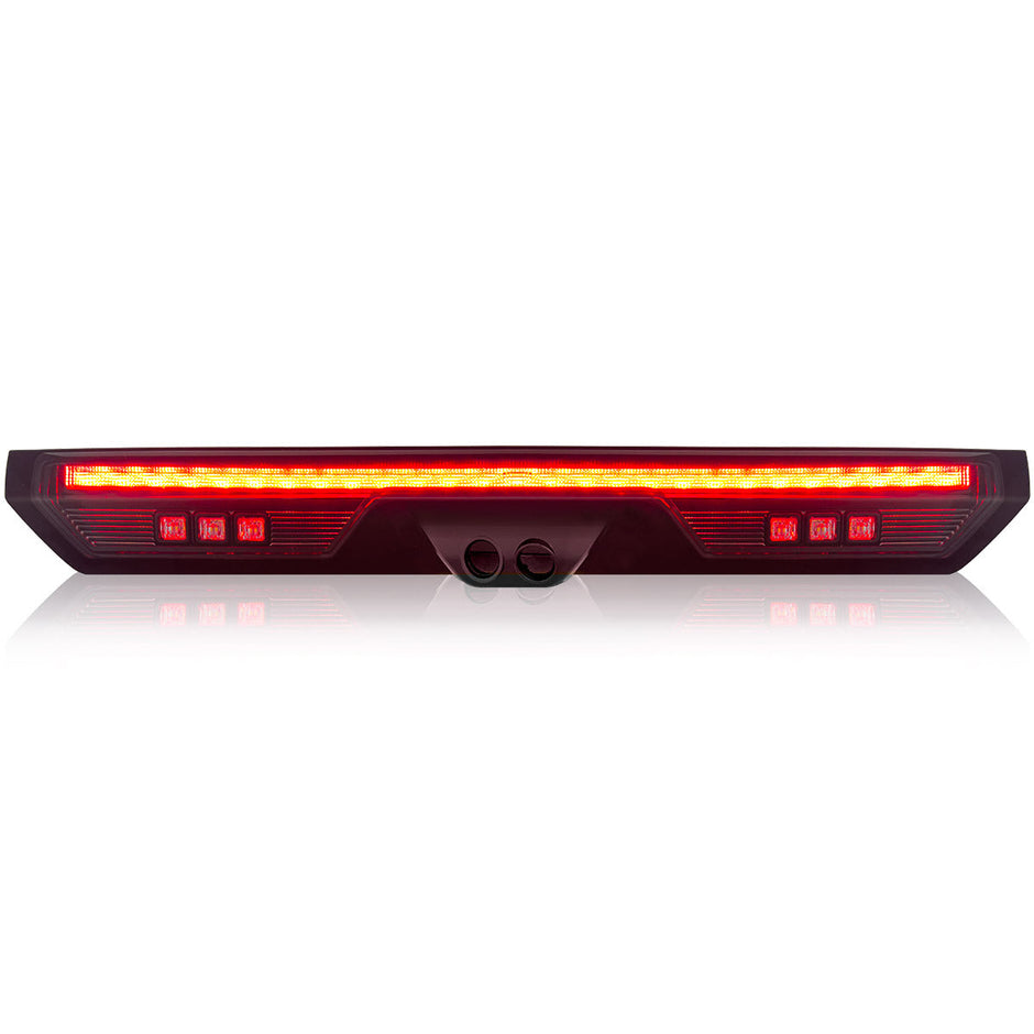 GMC & Chevy 19-24 Sierra & Silverado 1500 (4rd GEN) & 20-24 2500/3500 - ULTRA HIGH POWER Red LED 3rd Brake Light Kit w/ ULTRA HIGH POWER CREE XML White LED Cargo Lights (Replaces LED 3rd Brake Light with Cargo Bed Camera - ATTN: ONLY FITS Models which include 2 Cargo Bed Cameras in OEM 3rd Brake Light) - Smoked Lens - Image 3